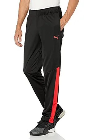 PUMA Herren Contrast Pants 2.0 Trainingshose, Schwarz/Signalrot, X-Groß