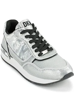 DKNY Damen K2290948-sib-7.5 Sneaker, Slvr/Schwarz, 38.5 EU