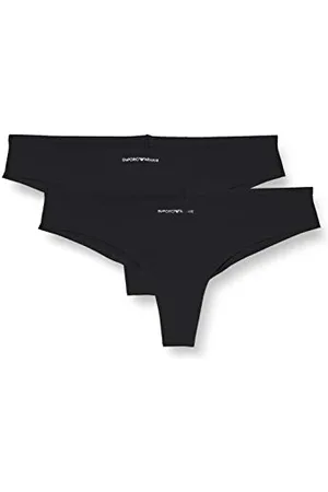 Emporio Armani Damen Bi-Pack Brazilian Brief Basic Bonding Microfiber Unterwäsche, , M