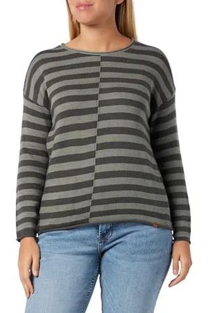 Camel Active Damen Strickpullover mit Streifenmuster Womenswear-L