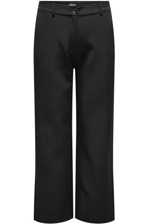 ONLY Damen CARLANA-Berry MID Straight Pant WVN Anzughose, Black, 42/L