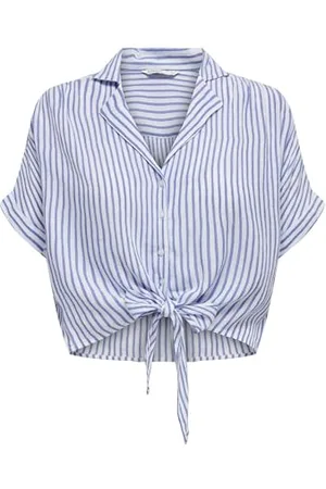 ONLY Onlpaula Life S/S Tie Shirt WVN Noos