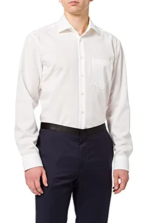 Seidensticker Herren Regular Bügelfrei Kent Langarm Business Shirt, , 44 EU