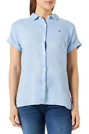 Tommy Hilfiger Damen Bluse Leinen, , 38
