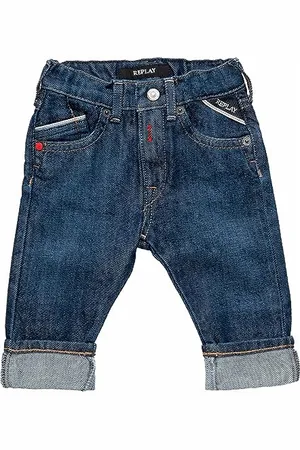 Replay Baby Jungen Jeans mit Umschlagbund, (Blau), 6 Monate
