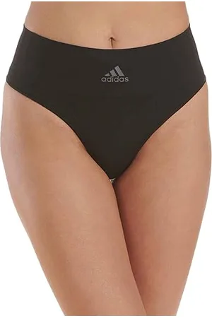 adidas String Tanga Damen - Unterhosen (Gr. XS - XXL) - bequeme Unterwäsche, Schwarz, XL