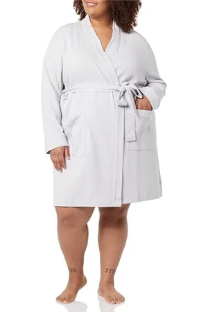 Amazon Damen Leichter Waffel-Bademantel, Mittellang (Erhältlich In Übergröße), , XS