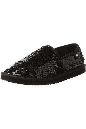 flip*flop Damen flippadrillasequins Espadrilles, Schwarz (Black/Silver)