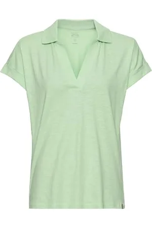 Camel Active Damen T-Shirt mit Polokragen aus Organic Cotton Womenswear-XL