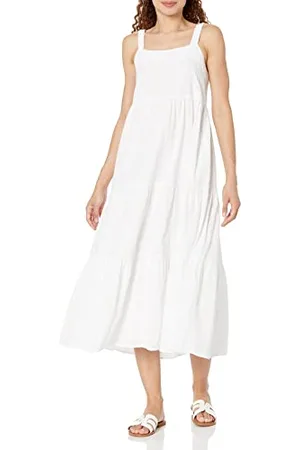 THE DROP Damen Britt Maxi-zeltkleid im Stufendesign, , XS