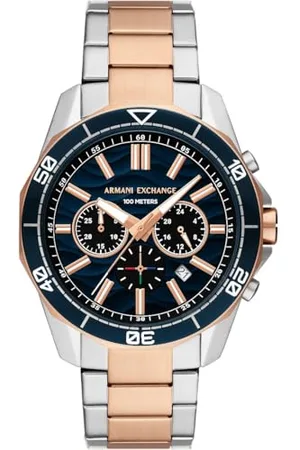 Armani Exchange Watch for Men, Automatic Movement and 46mm Case Size with Stainless Steel, Leather or Silicone Strap