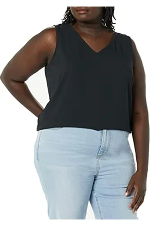 Amazon Damen Ärmelloses Tanktop für Lagen-Look mit normaler Passform (in Übergröße erhältlich), , M