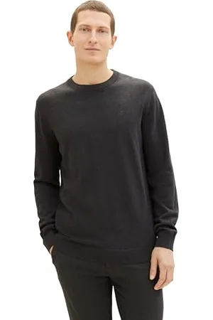 TOM TAILOR Herren 1038426 Pullover, 10617-Black Grey Melange, Medium