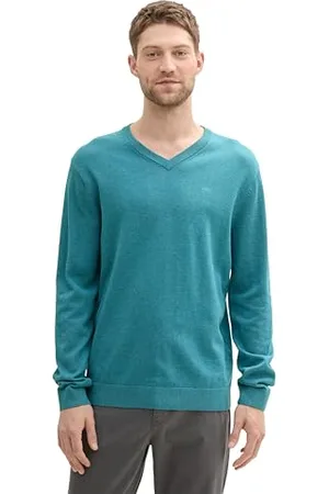 TOM TAILOR Herren Strickpullover mit V-Ausschnitt, , XXXL