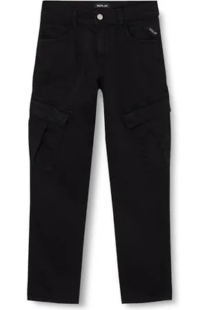 Replay Jungen Jeans mit Stretch, (Schwarz), 6 Jahre