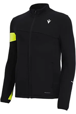 macron Herren Run FCC Amos 3D Stretch Full Zip Sweater Man Blk/Nyel Running Sweatshirt, , L