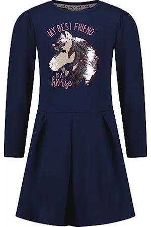 Salt & Pepper Mädchen Kleid mit Pferde Motiv und Wendepailletten