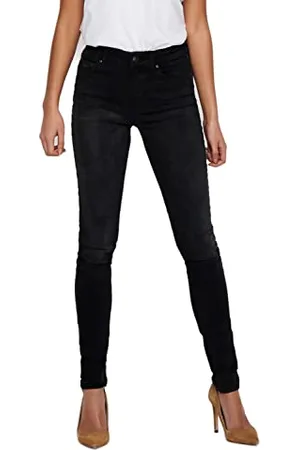 ONLY Damen Skinny Fit Jeans, Mid Waist Stretch Denim Hose, ONLBLUSH Life Röhrenjeans, Farben: , Größe:XL / 32L
