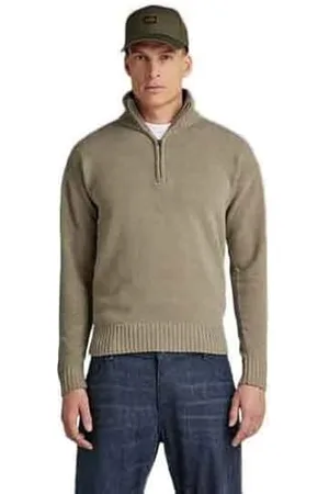 G-Star RAW Herren Unisex Half Zip Loose Knit Pullover, , S