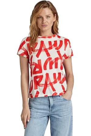 G-Star RAW Damen Calligraphy Allover Top, , XL