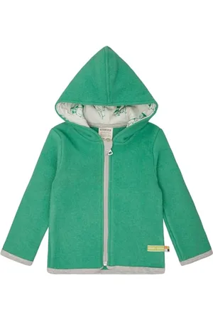 loud + proud Bio-Wollfleece-Jacke mit Kapuze, GOTS zertifiziert