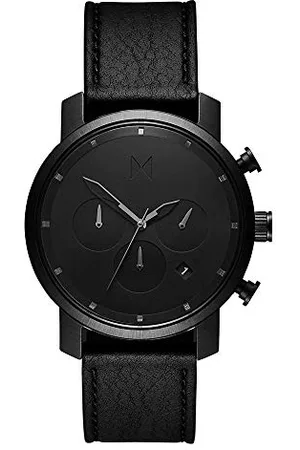 MVMT Herren Chronograph Quarz Armbanduhr mit Lederarmband D-MC02-BLBL
