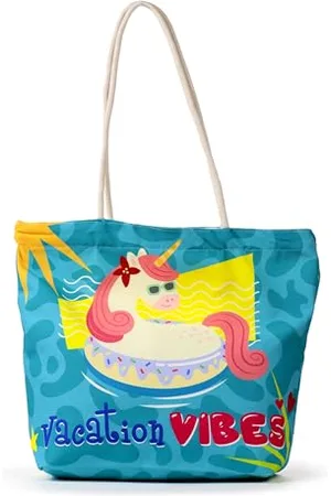 Puckator Strandtasche aus Baumwolle - Einhorn - Vacation Vibes - Strandtasche, , Böhmisch