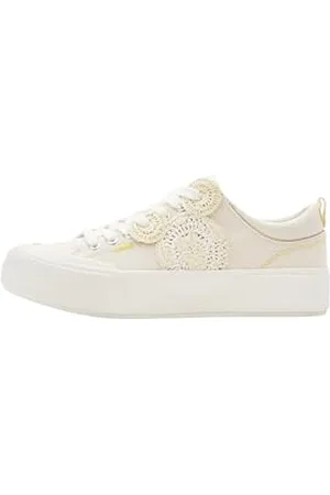 Desigual Damen Shoes_Crush_Mickey Sneaker, White, 38 EU