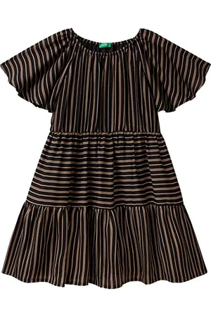 Benetton Mädchen Vestito 4UCTCV014 Kleid, , KL