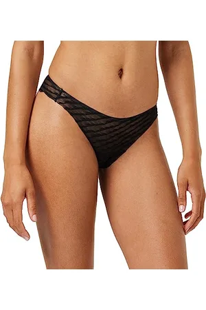 Sloggi Damen Zero Lacy H Tiny Tanga, Black, XL
