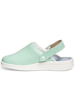 Abeba Clog 7091 - the original, Glattleder,mint/weiß, zertifiziert, 42