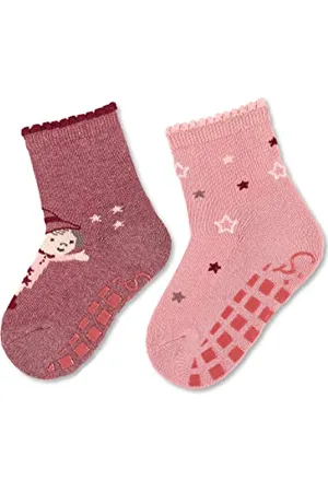 Sterntaler Baby - Mädchen Fliesen Socken Baby Abs-söckchen Doppelpack Hexe und Sterne, , 22