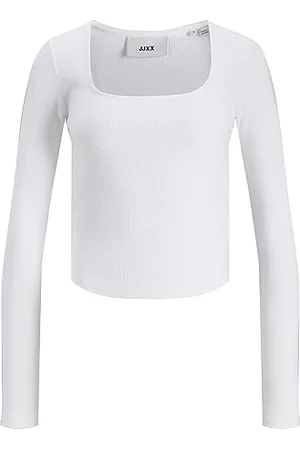 JJXX Damen Jxfura STR Ls Square Neck Rib JRS Sn Top, , M EU