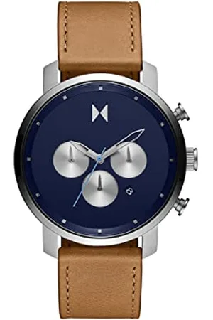 MVMT Chronograph Quarz Uhr für Herren mit Braunes Lederarmband - 28000288-D