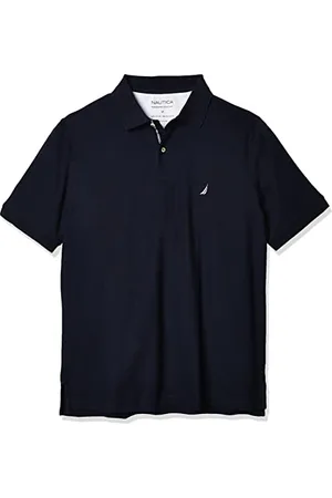 Nautica Herren Classic Fit Short Sleeve Solid Performance Deck Polo Shirt Polohemd, Marineblau, Large Hoch