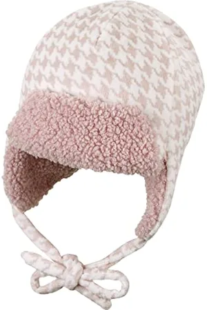 Sterntaler Baby - Mädchen Mütze Baby Fliegermütze Hahnentritt, , 49