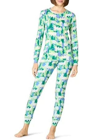 Amazon Damen Anschmiegsames Pyjama-Set Aus Baumwolle (In Übergröße Erhältlich), , XS