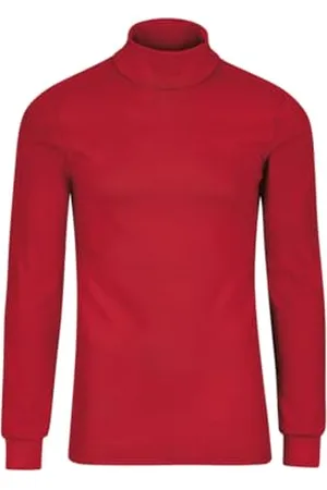 Trigema Herren Sportrollkragenpullover 685010 , Rot , Large