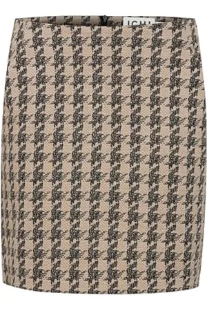 Ichi IHKATE Houndstooth SK Damen Minirock Rock 59% Polyester, 39% Viskose, 2% Elasthan Regular fit, Größe:M, Farbe: