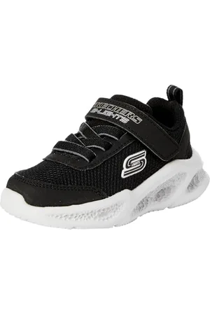Skechers Jungen Sneaker, Schwarzer Textil-Synthetik-Grauer