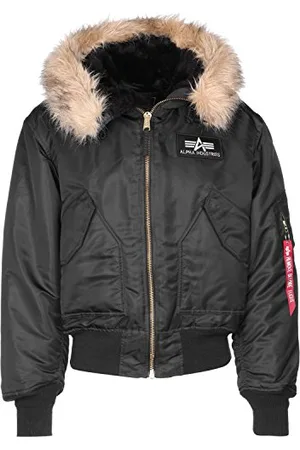 Alpha Industries 45P Hooded Bomberjacke für Herren Black
