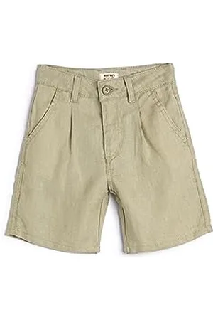 Koton Boys Linen Shorts Pocket Detail Button Closure