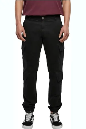 Urban classics Herren TB6351-Double Cargo Twill Jogging Pants Hose, Black, 32