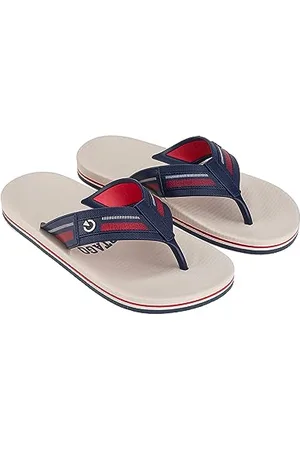 CARTAGO Herren Siena II DEDO AD Flipflop, BEIGE/Blue/RED, 47 EU