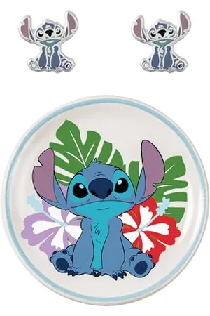 Disney Lilo and Stitch SF00678L.PH Schmuckset, Ohrringe und Tablett, Einheitsgröße, Messing, kein Edelstein, Einheitsgröße, Messing, Kein edelstein