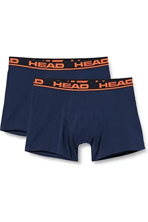 Head Herren Boxer Unterwäsche, Blau/Orange, XXL (2er Pack)