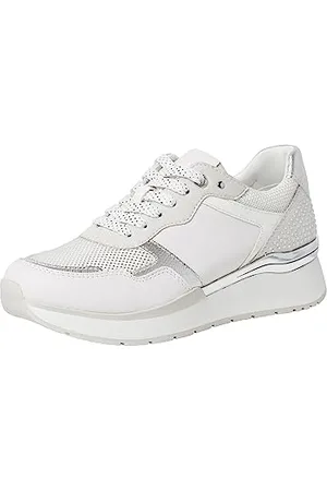 Marco Tozzi Damen Sneaker, Keilabsatz, Wechselfußbett, weiches FEEL ME Fußbett, ideal für Business und Freizeit