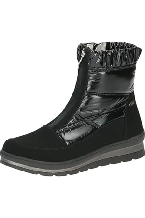 Caprice Damen Winterstiefel ohne Absatz Vegan Wasserabweisend, Schwarz , 38.5 EU