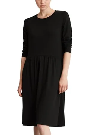 Marc O’ Polo Marc OߴPolo Denim Damen Jerseykleid mit Stretch-Anteil Langarm, (Black), XXS