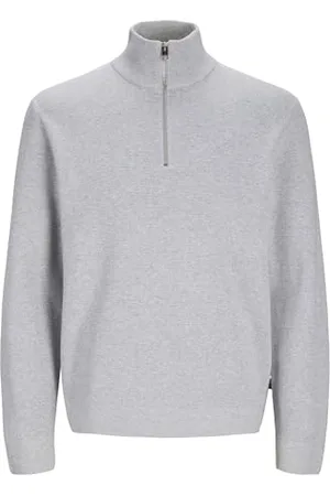 JACK & JONES JACK&JONES Herren JPRBLAMILANO Stitch Knit Half Zip SN Strickpullover, , Large